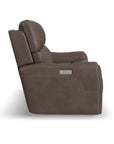 Carter - Power Reclining Sofa With Console & Power Headrests & Lumbar - Cappuccino