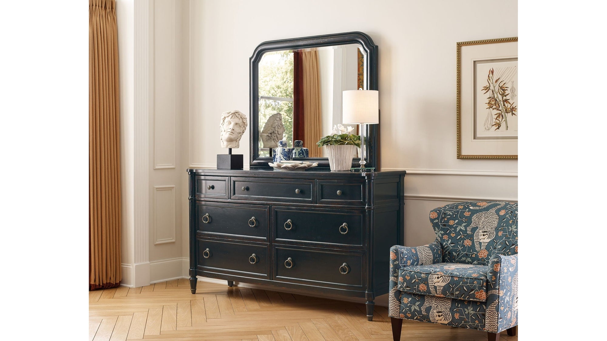 Charleston - Mirror - Black