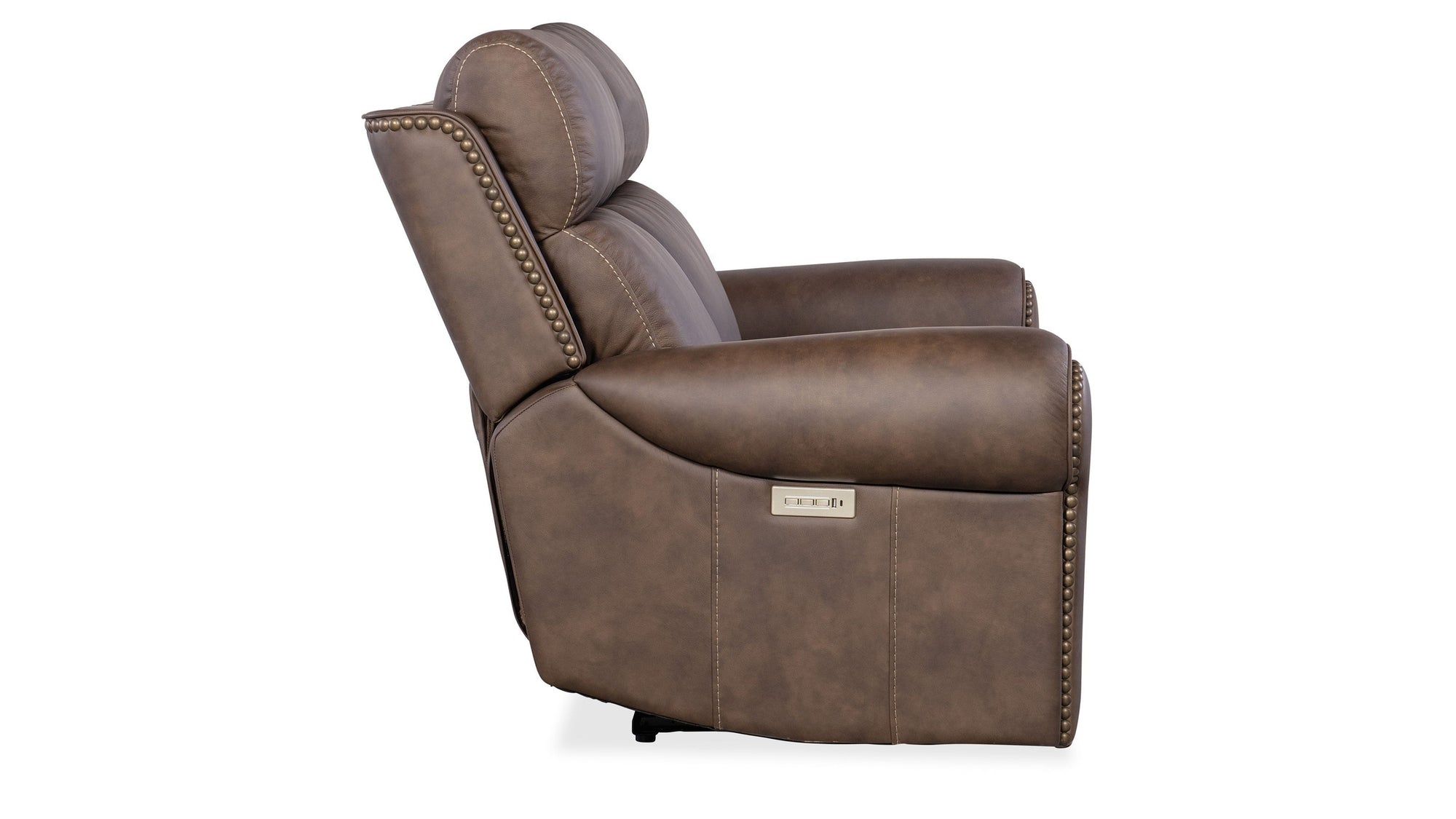 SS - Duncan Power Loveseat With Power Headrest &amp; Lumbar - Dark Brown