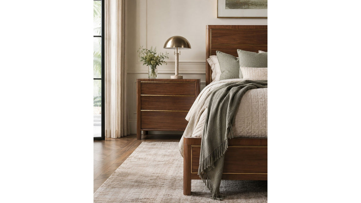 Eleana - Three Drawer Nightstand - Light Caramel