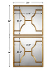 Misa - Square Mirrors (Set of 2) - Gold