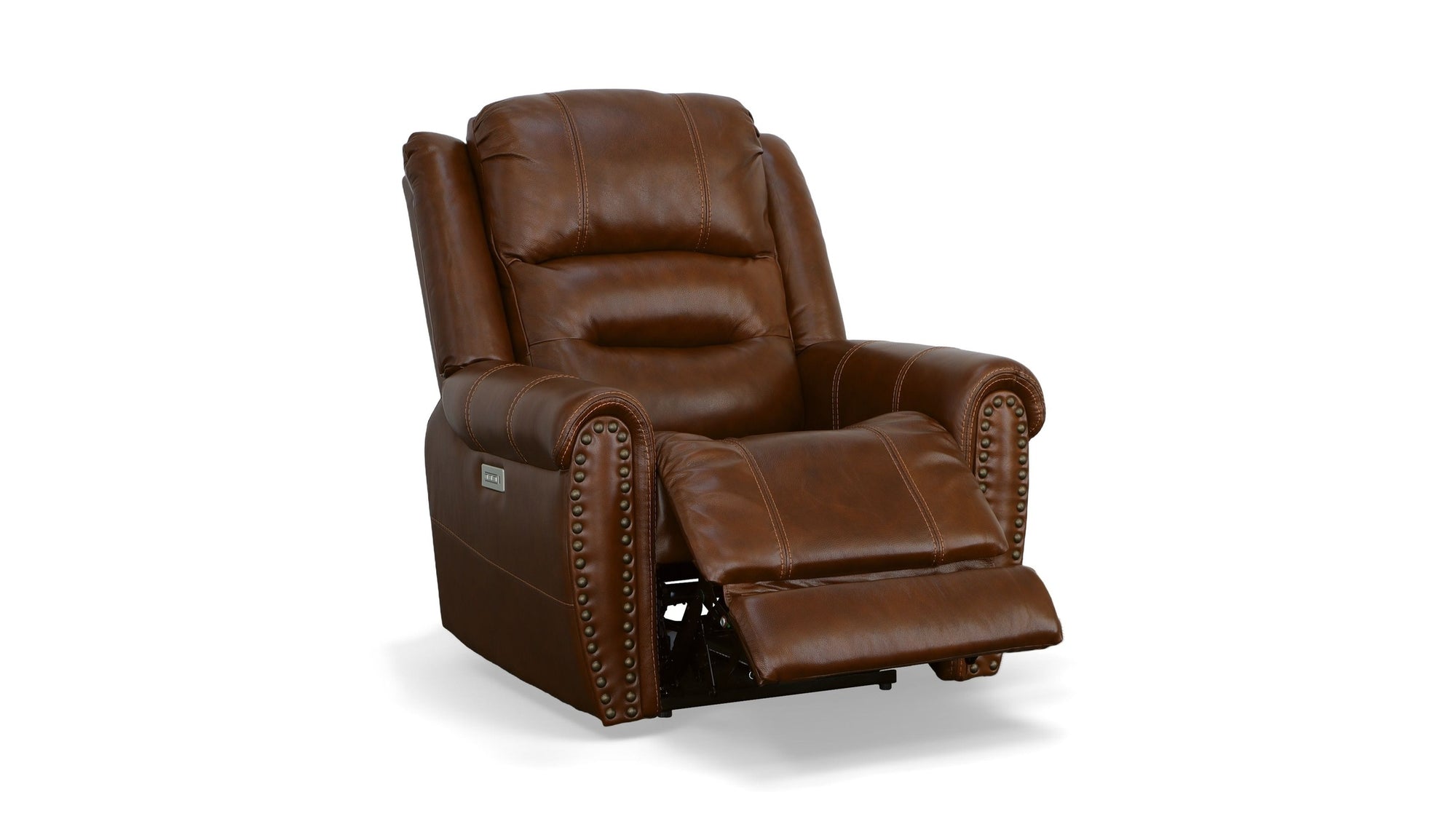 Oscar - Power Recliner With Power Headrest - Grizzly