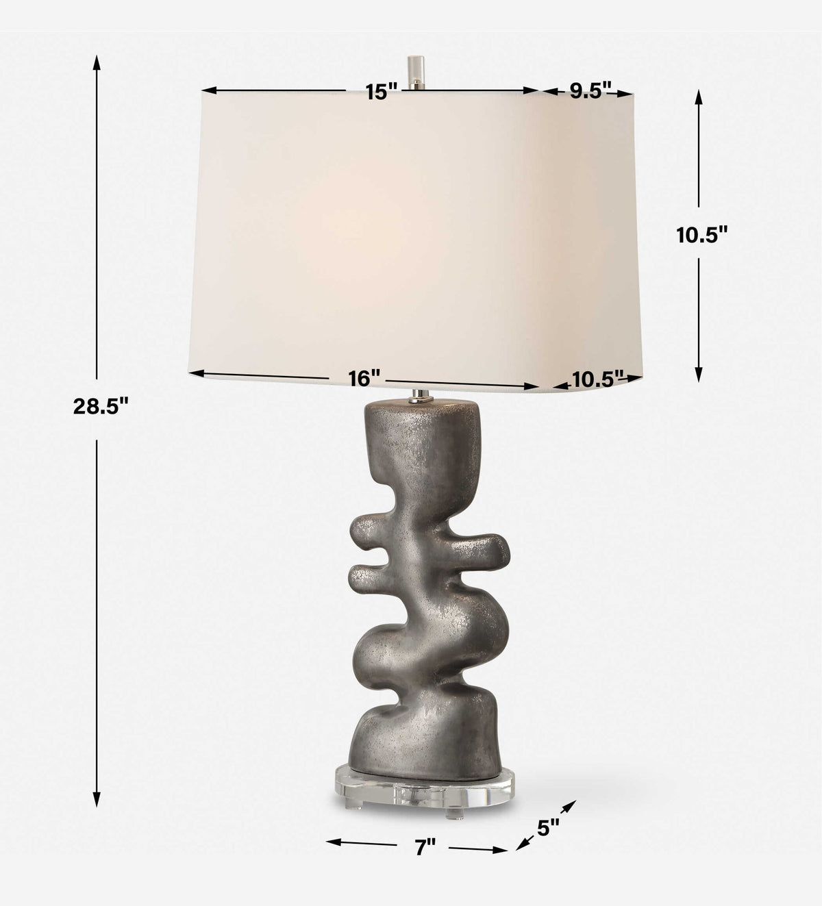 Free Flowing - Table Lamp - Nickel