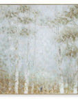 Cotton Woods - Hand Painted Canvas - Light Blue
