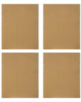 Shibori Coral - Framed Prints (Set of 4) - Light Gray