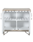 Leia - Bar Cabinet - White Mango / Ivory Bone / Gray