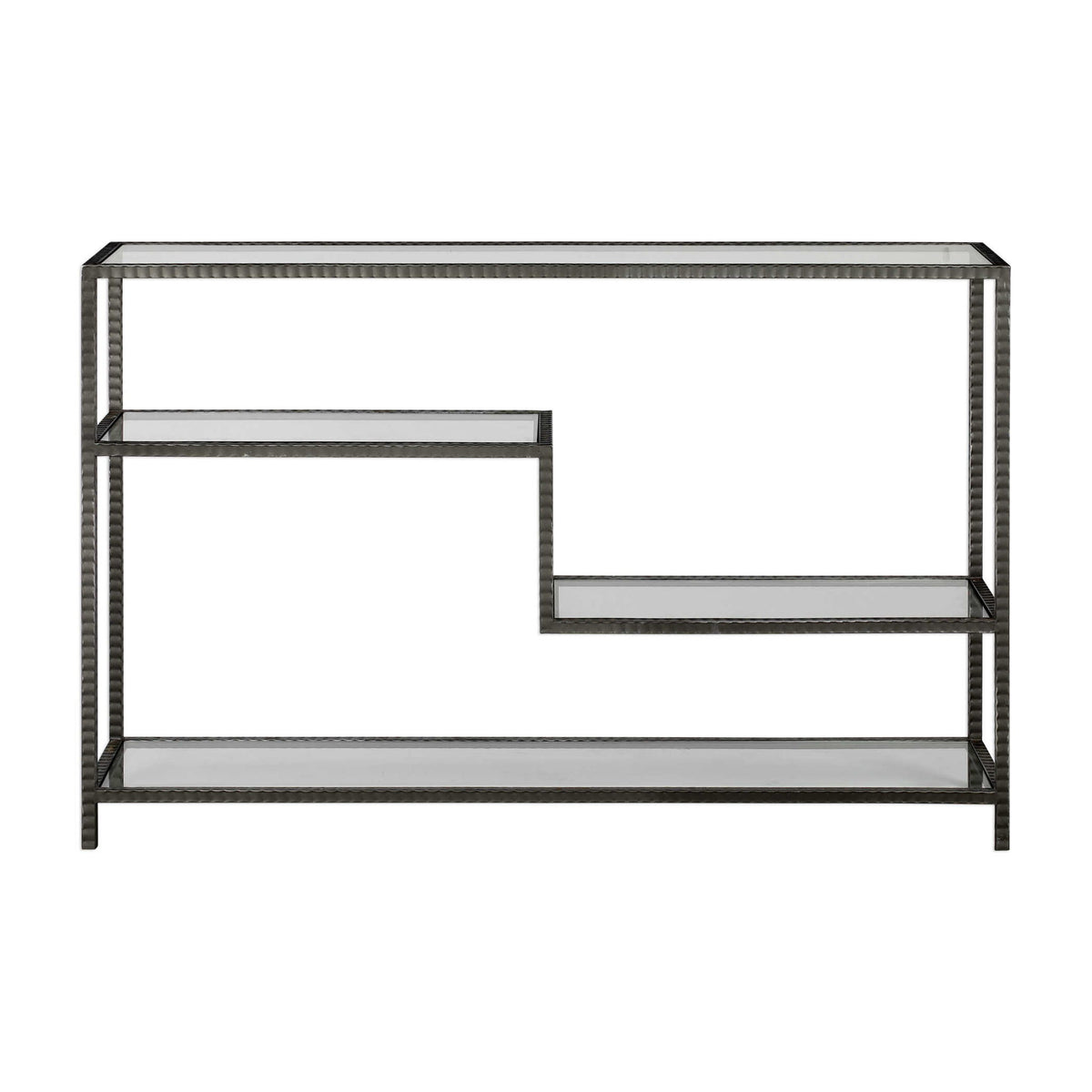 Leo - Industrial Console Table - Silver