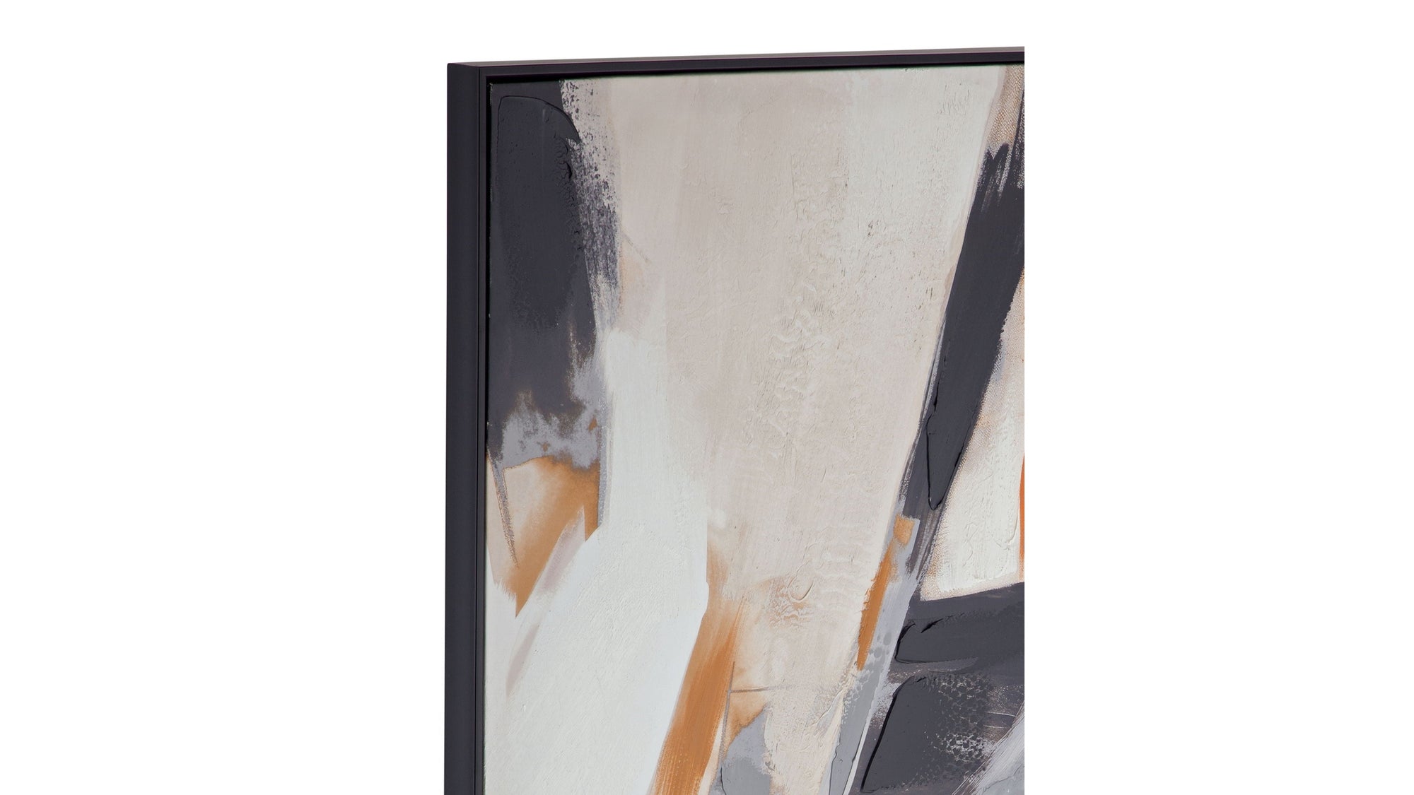 Denisa I Framed Canvas - Beige / Blue