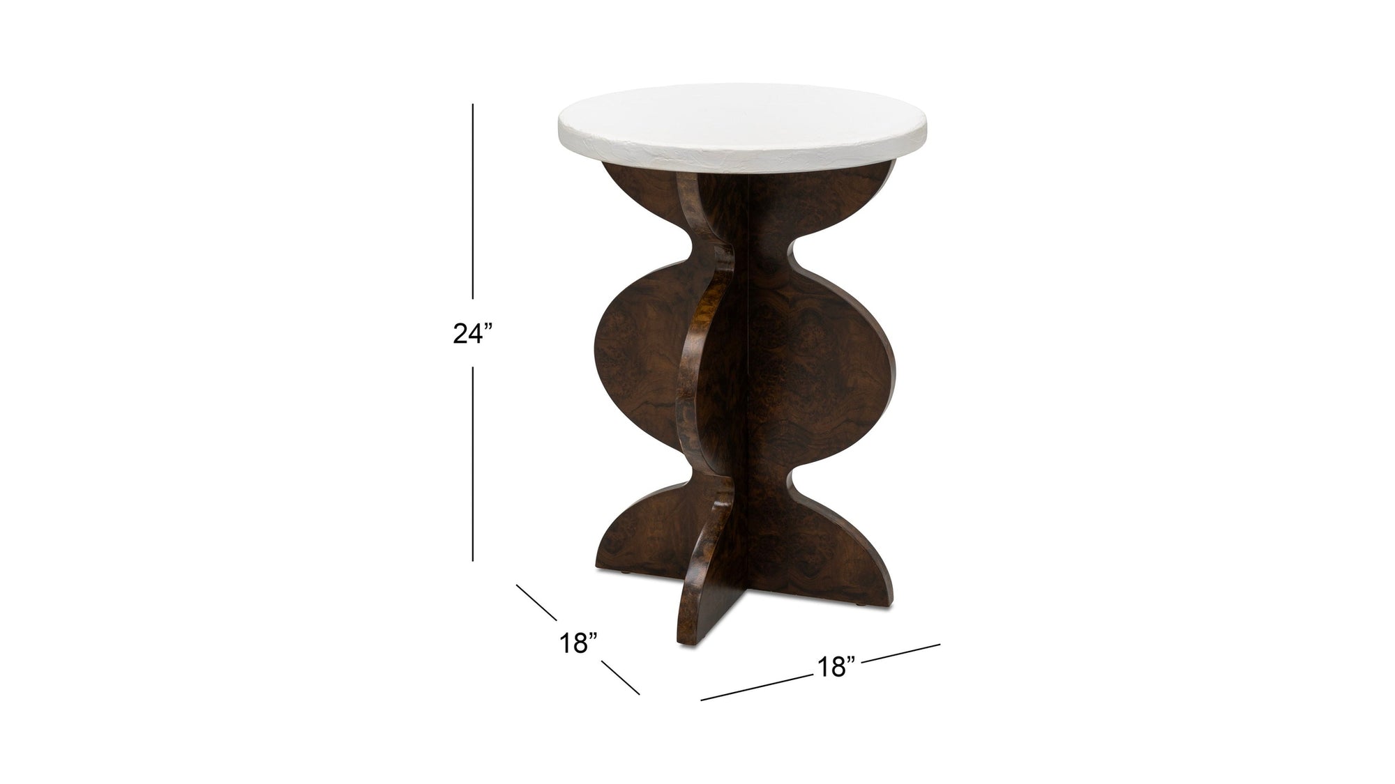 Paloma - Accent Table - Black Walnut Burl