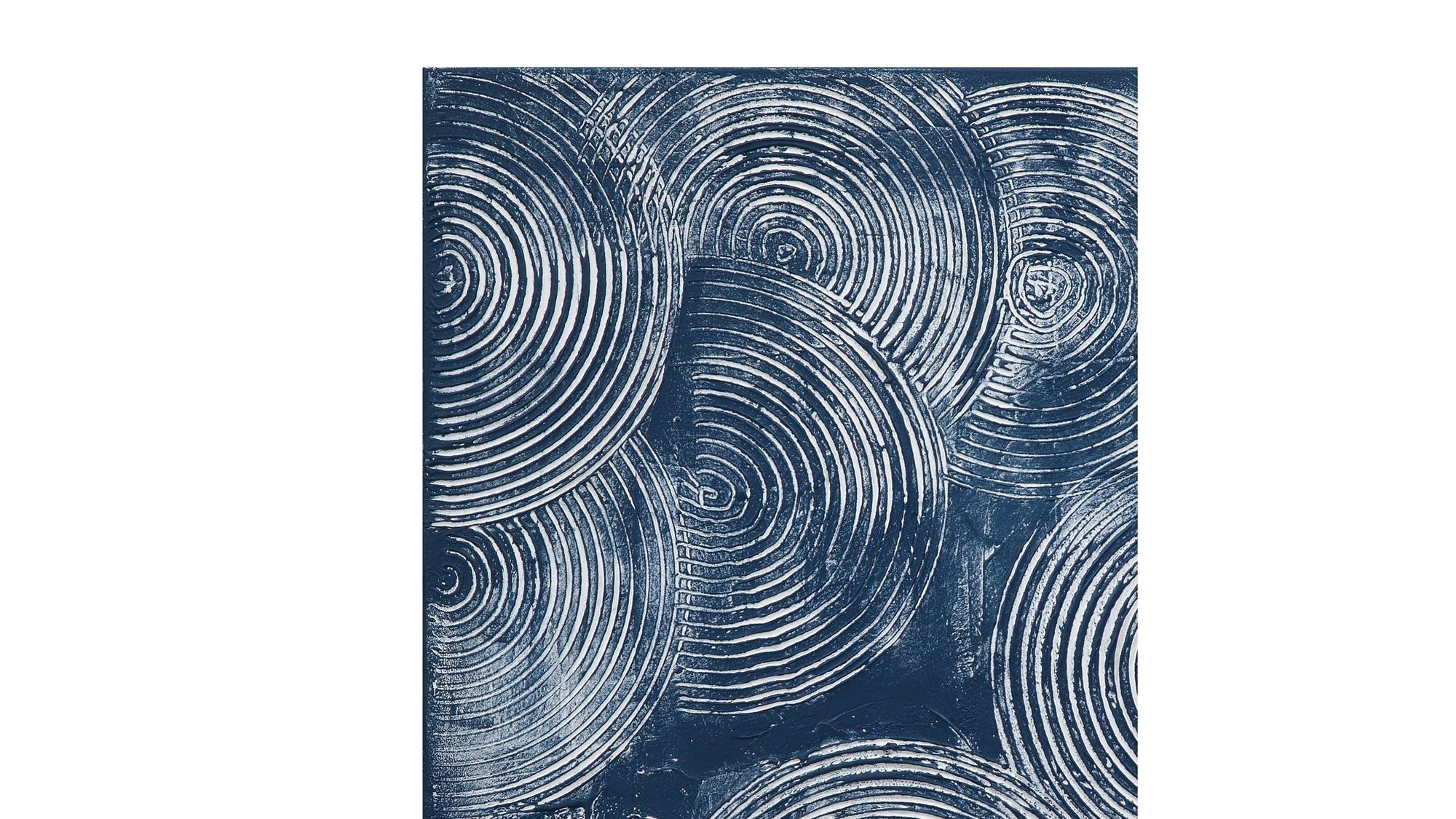 Framed Canvas Indigo Spiral - Gallery Wrapped