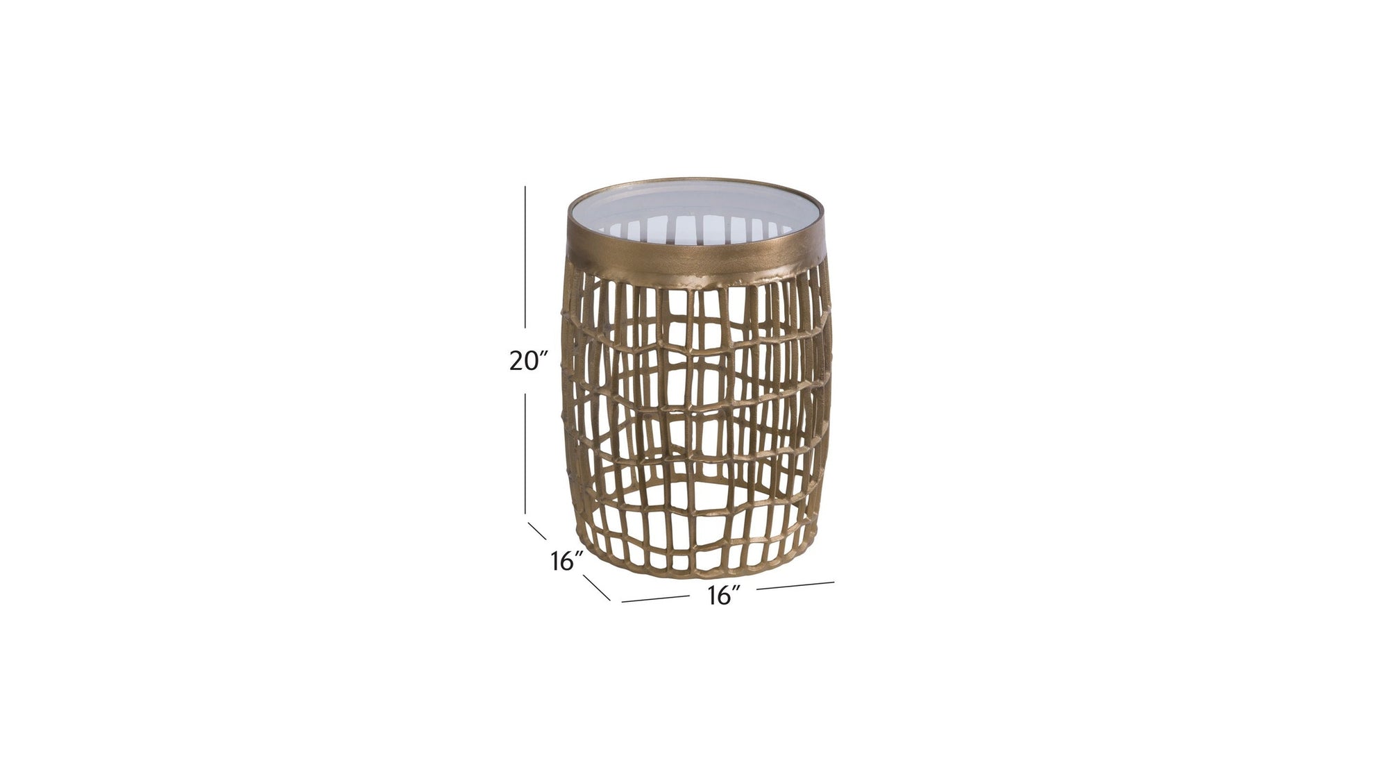Harper - Accent Table - Antique Brass
