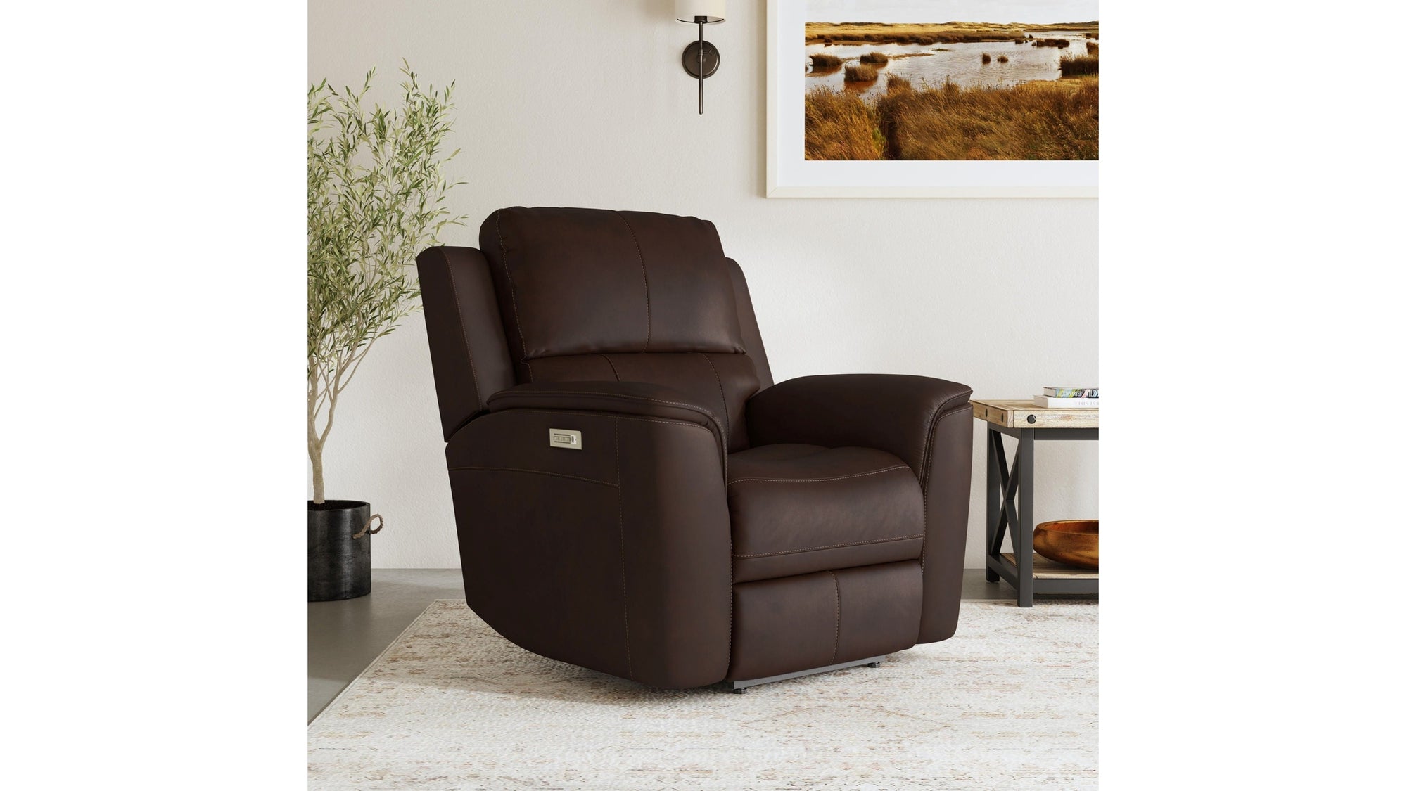 Henry - Power Recliner With Power Headrest &amp; Lumbar
