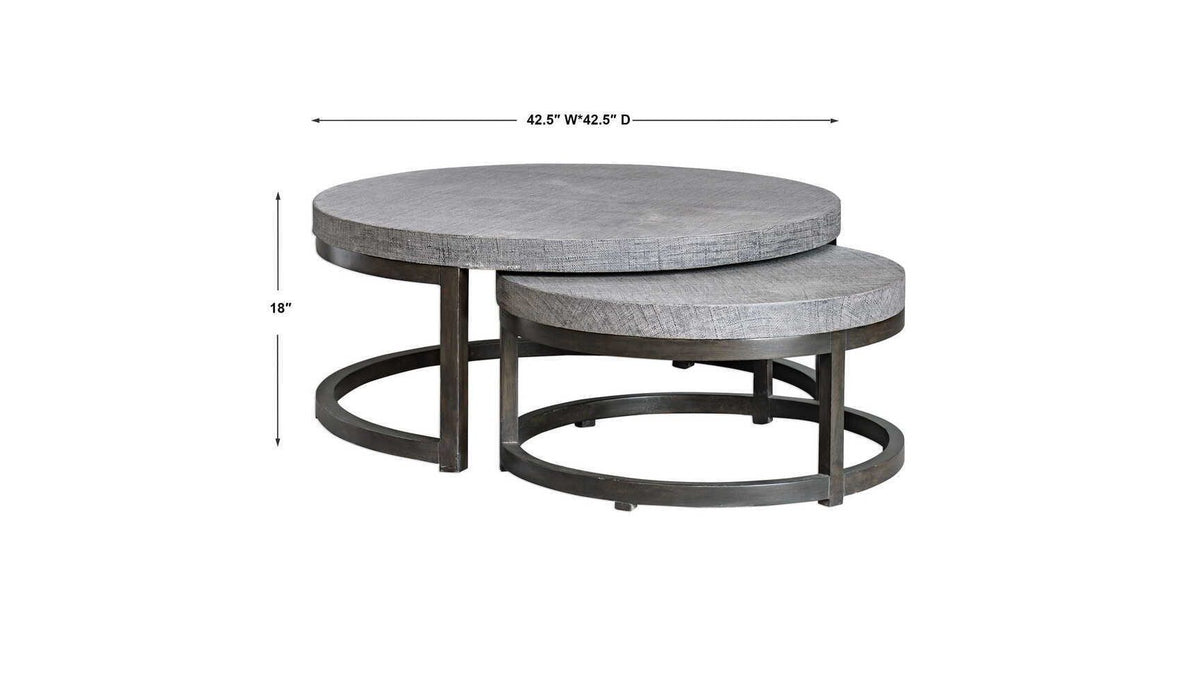 Aiyara - Nesting Tables (Set of 2) - Gray