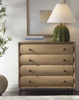 Millard - Curved 4 Drawer Chest - Woodtone
