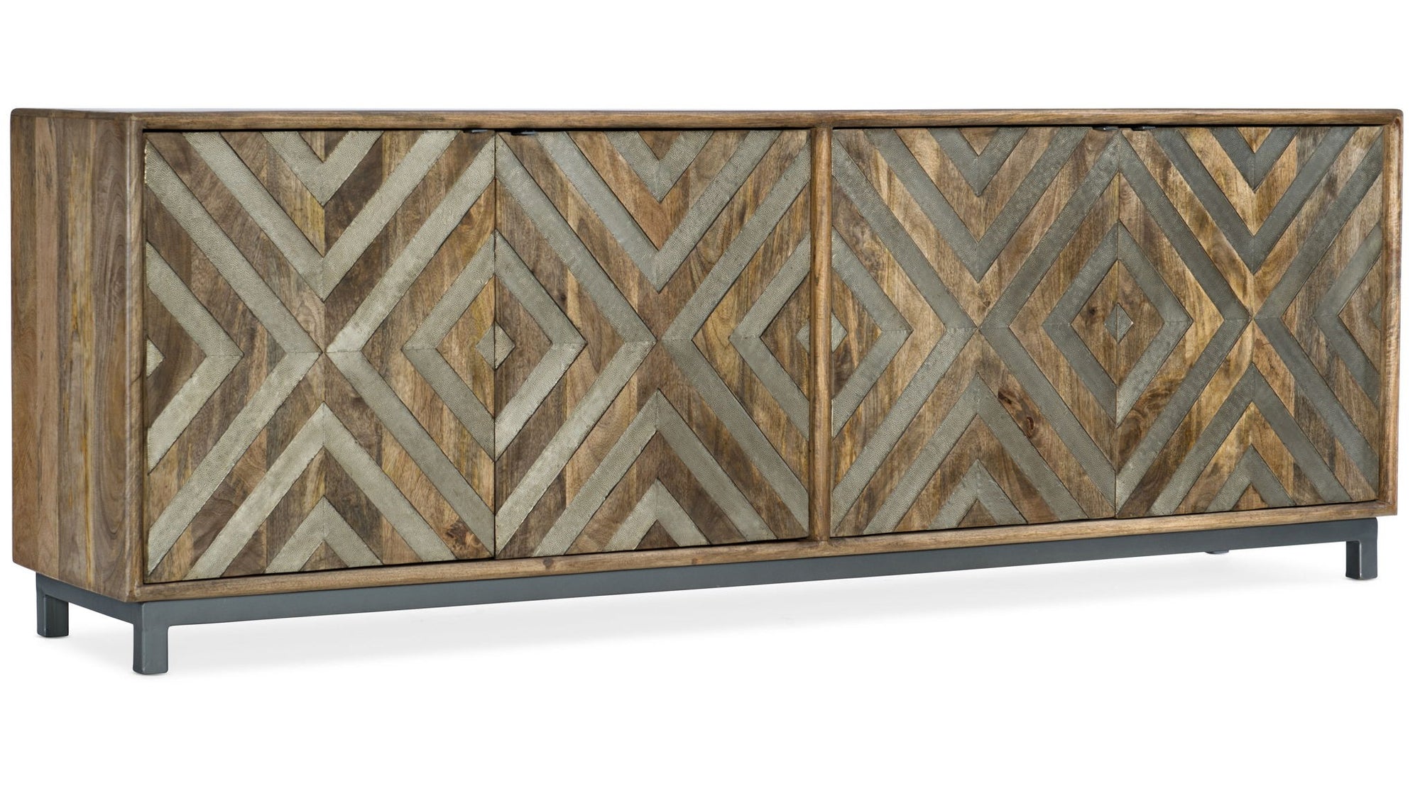Commerce And Market - 4-Door Entertainment Console - Light Brown