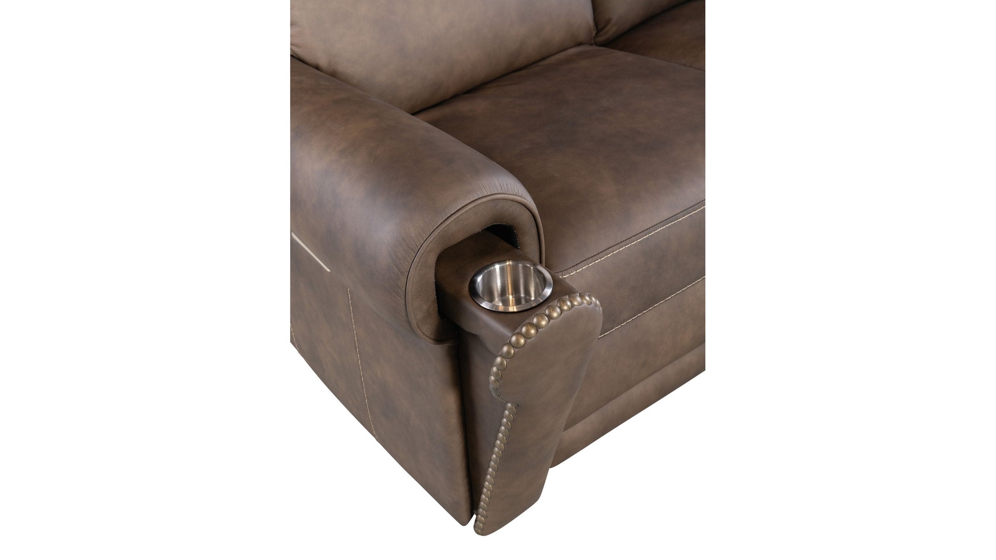 SS - Duncan Power Loveseat With Power Headrest & Lumbar - Dark Brown