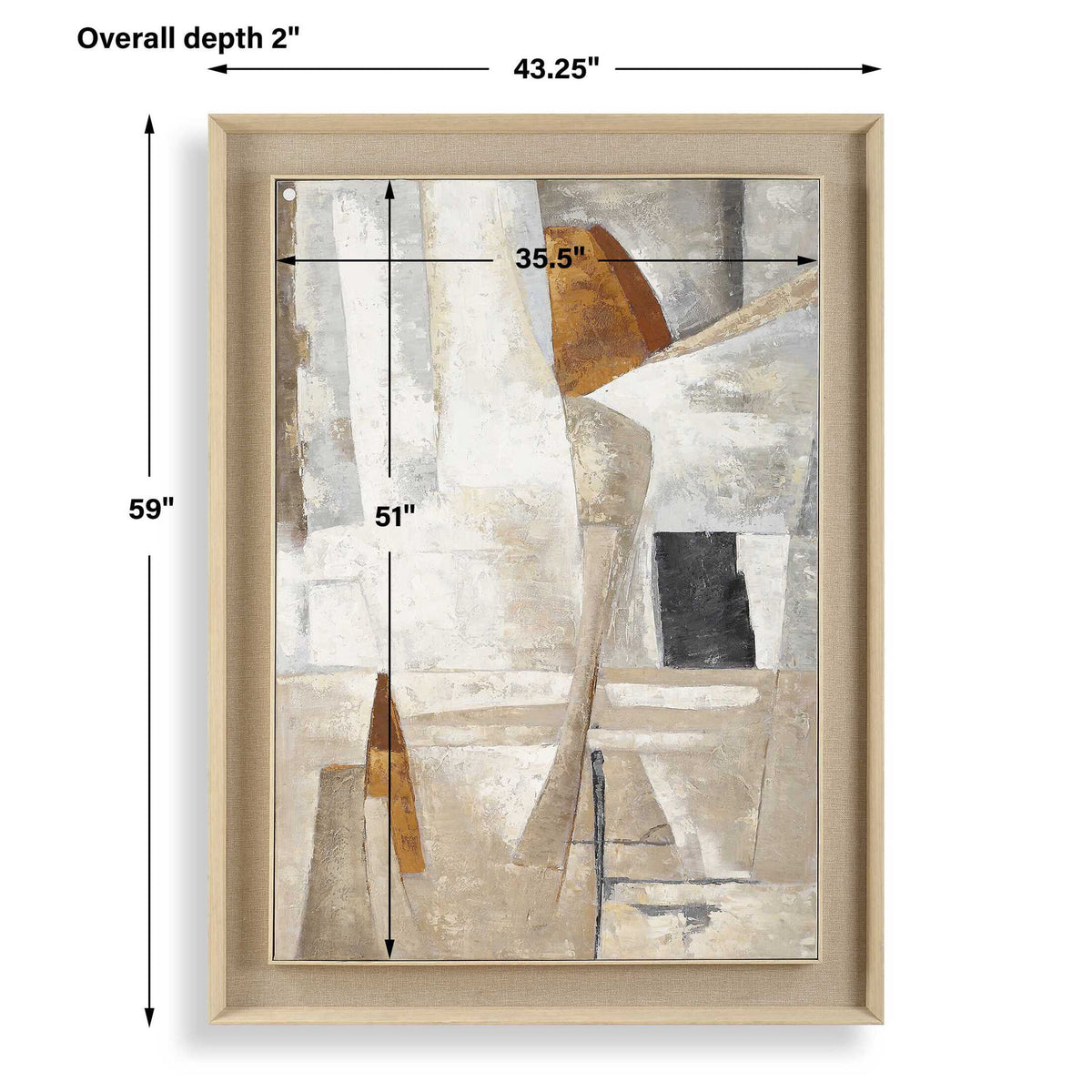 Hide &amp; Seek - Abstract Art - Black / Brown / Gray / Orange / White / Woodtone