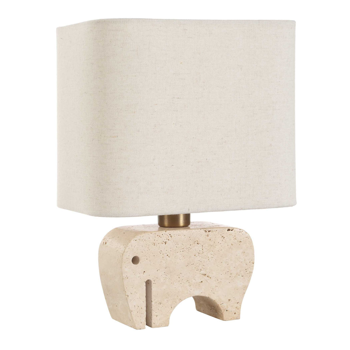 Tusk - Travertine Accent Lamp - Beige