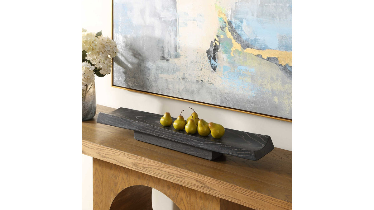 Ciaran - Indoor-Outdoor Wooden Tray - Black
