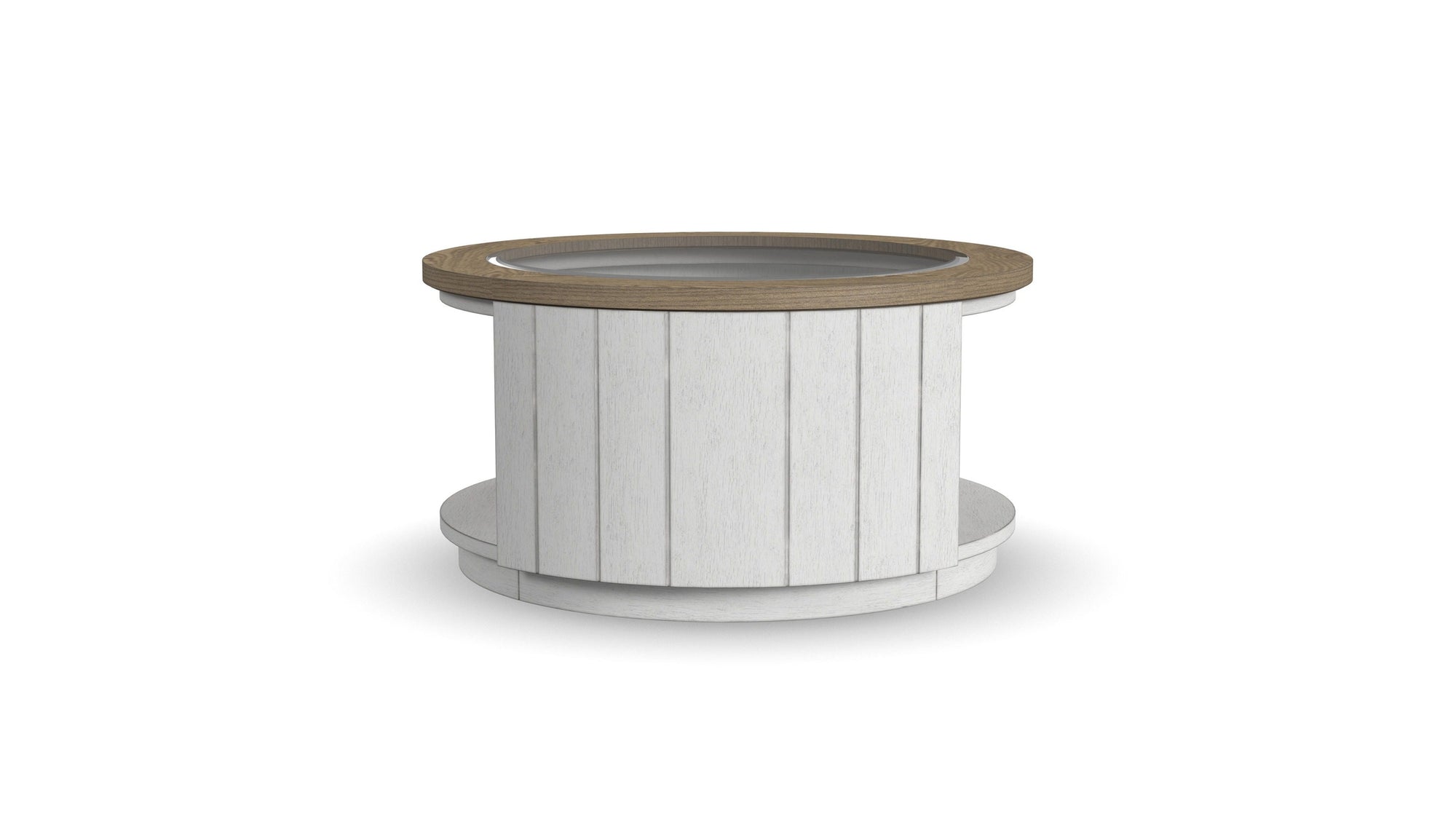 Melody - Round Coffee Table With Casters - White