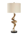 Rams - Horn Table Lamp - Light Brown