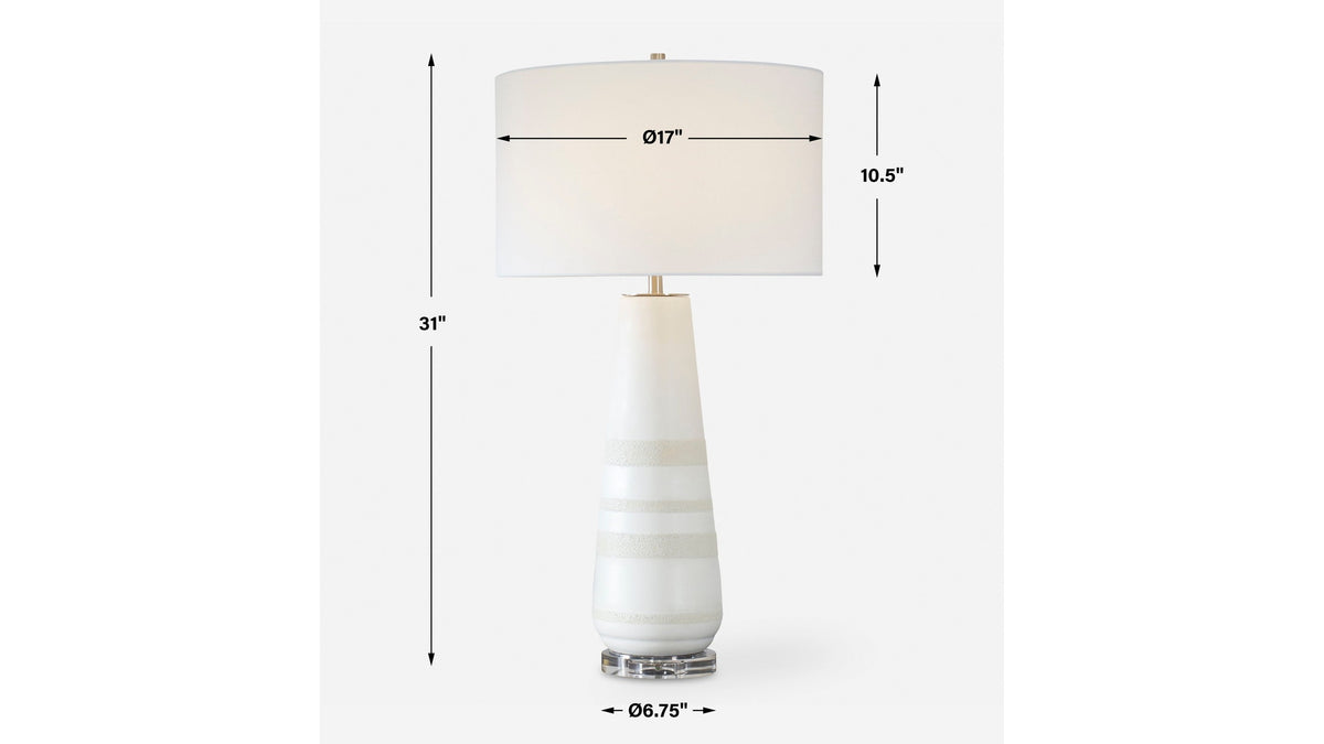 Santino - Crackled Ivory Table Lamp