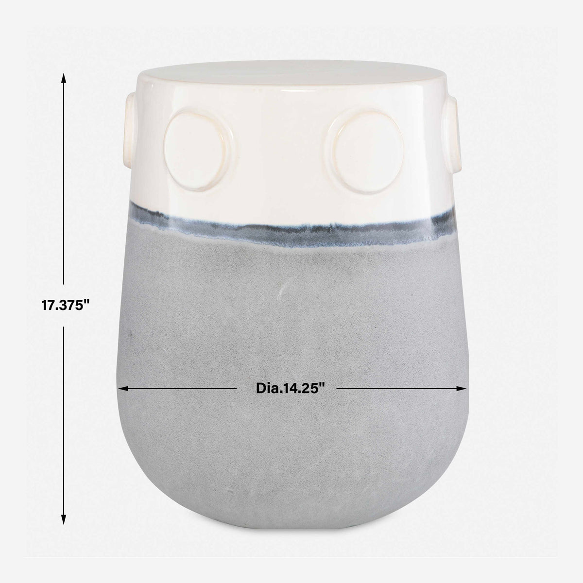 Mulvane - Ceramic Garden Stool - Gray