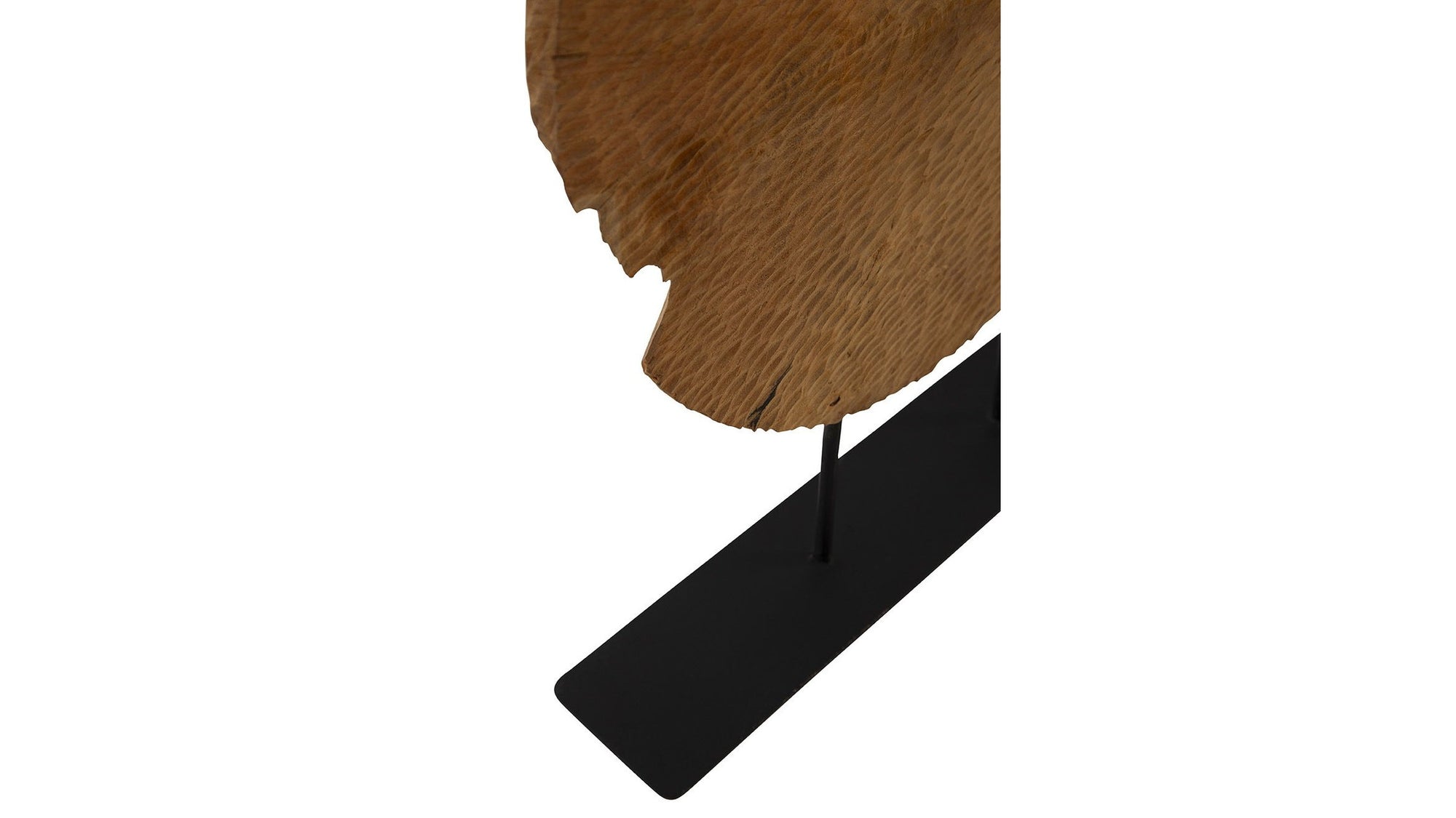 Teak Sculpture Set Set of 2 - Dark Brown
