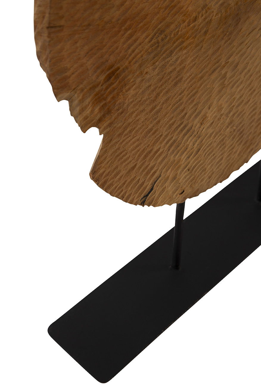 Teak Sculpture Set (Set of 2) - Dark Brown