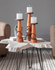 Cassiopeia - Butter Rum Glass Candleholders (Set of 3)