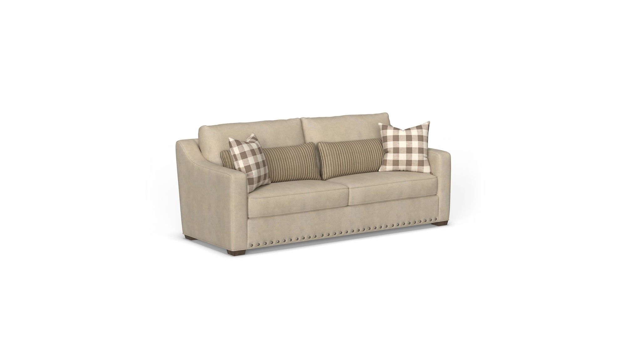 Milo - Fabric Two-Cushion Sofa With Nailhead Trim