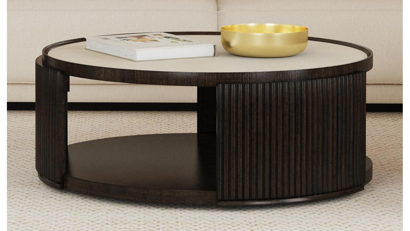 Rivera - Coffee Table - Espresso Oak / Gold