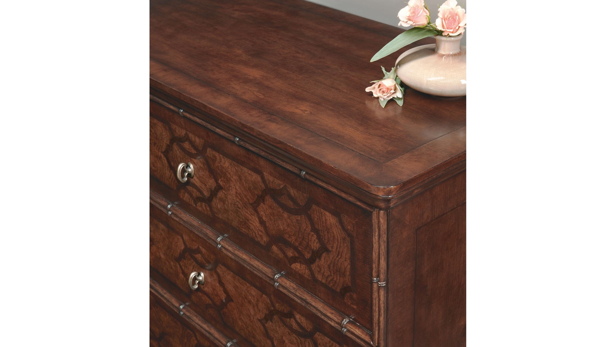 Charleston - Three-Drawer Wood Nightstand - Dark Brown