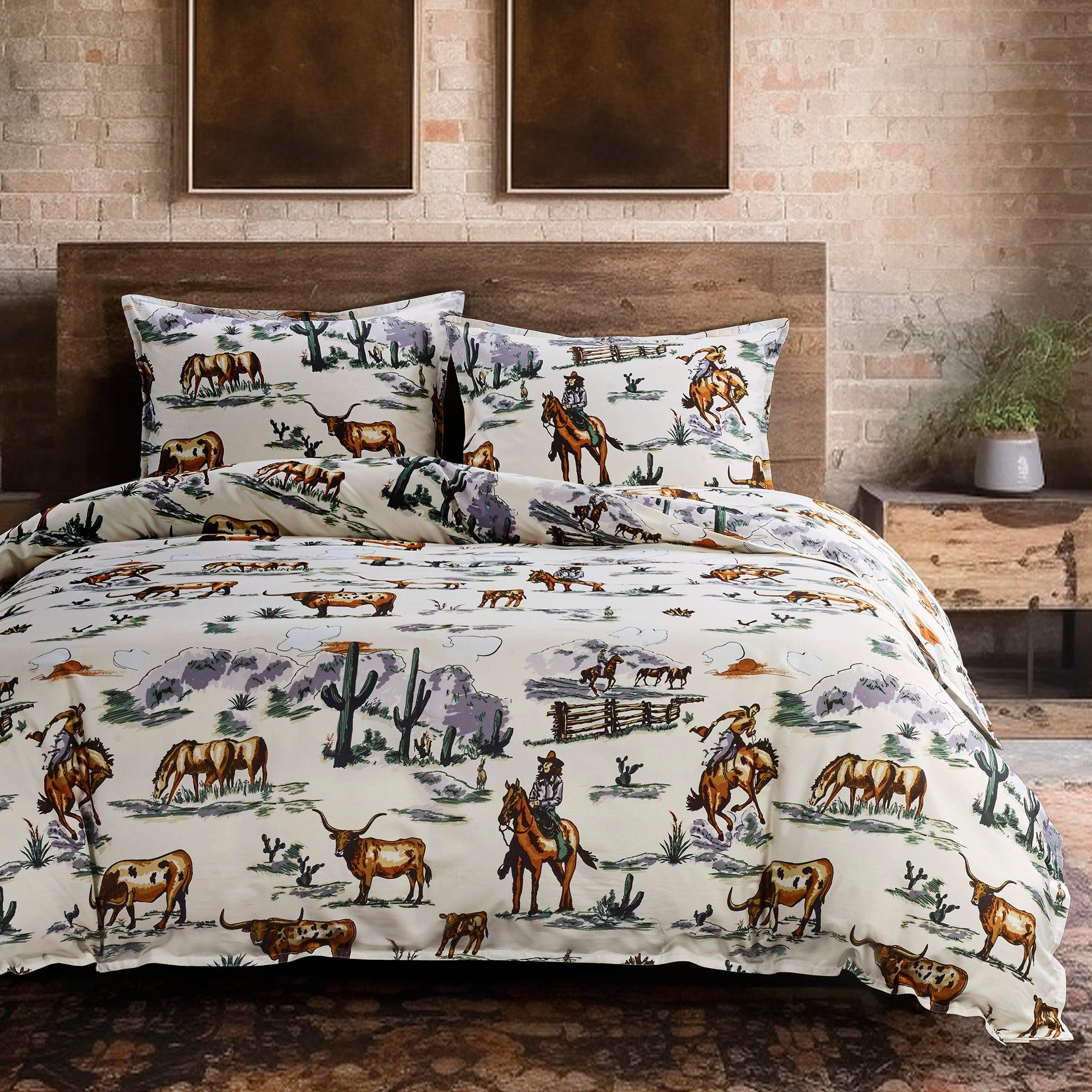 Ranch Life - King Reversible Comforter Set (Set of 3) - Duffle Bag