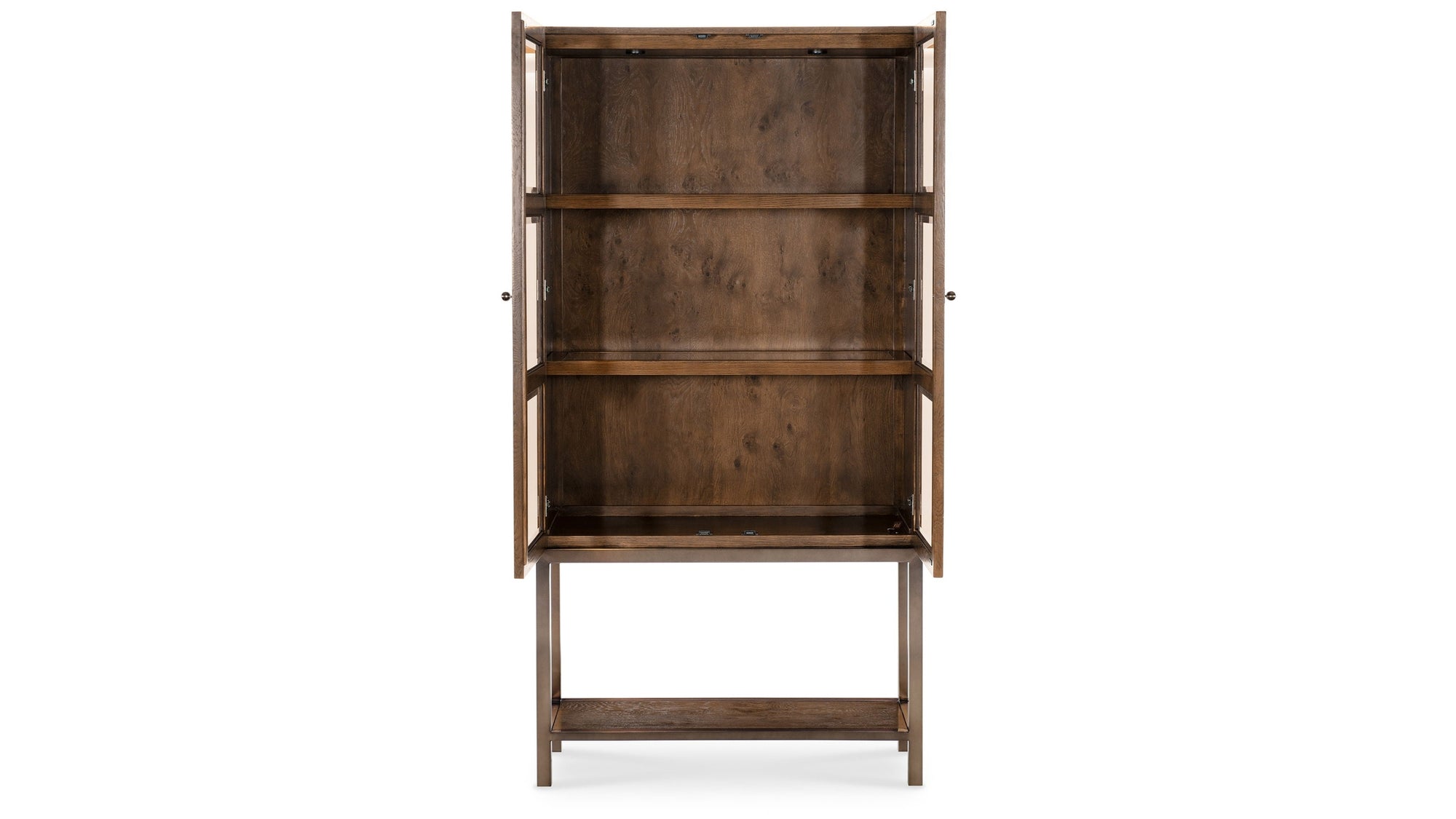 Melange - Mulholland Display Cabinet - Dark Brown