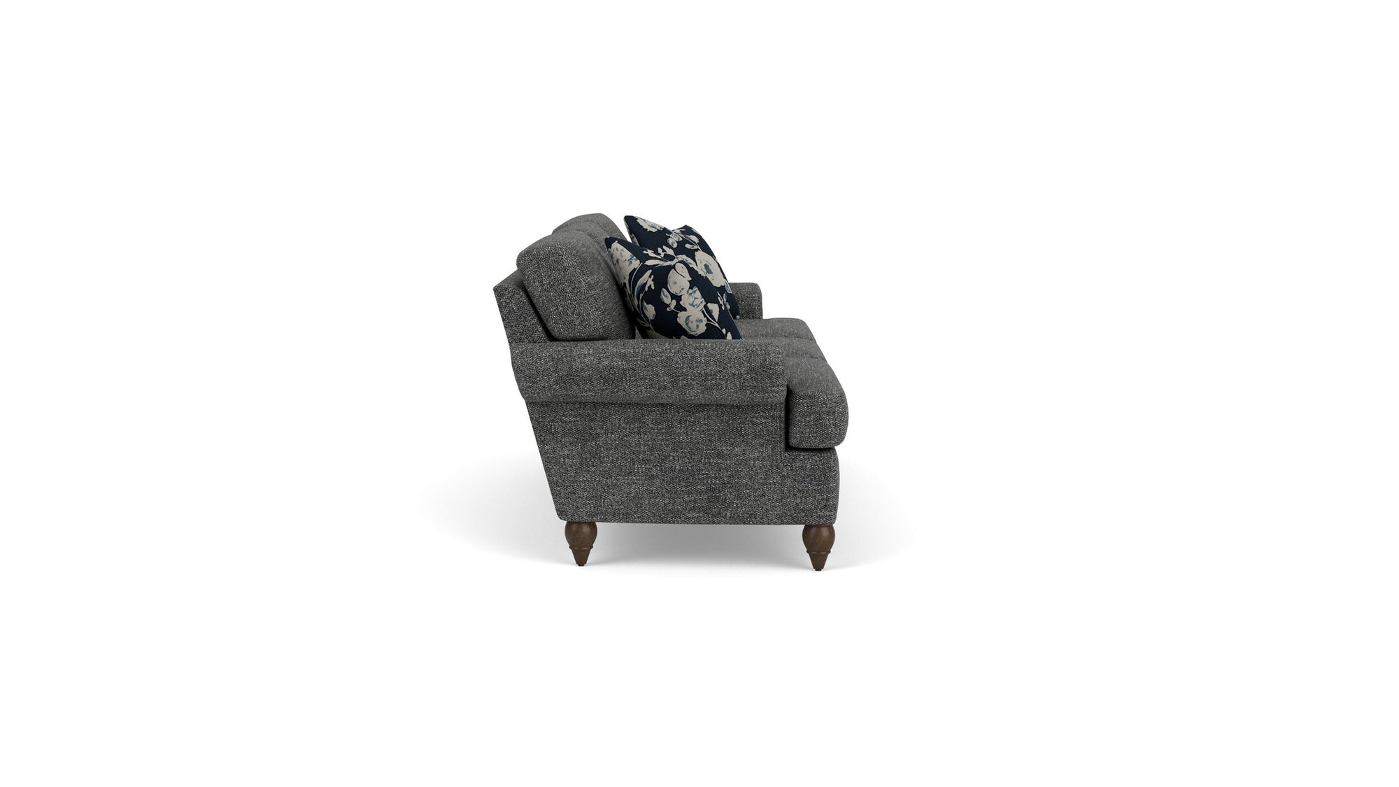 Moxy - Fabric Sofa, T-Shaped Seat Cushion, Rolled Arms