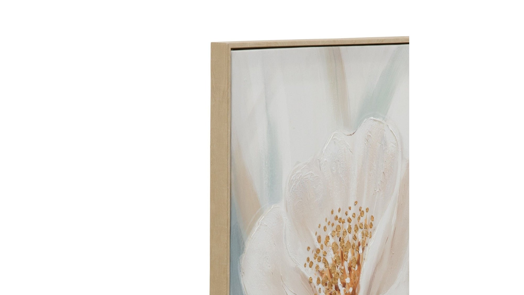 Framed Canvas Radiant Petals - Natural