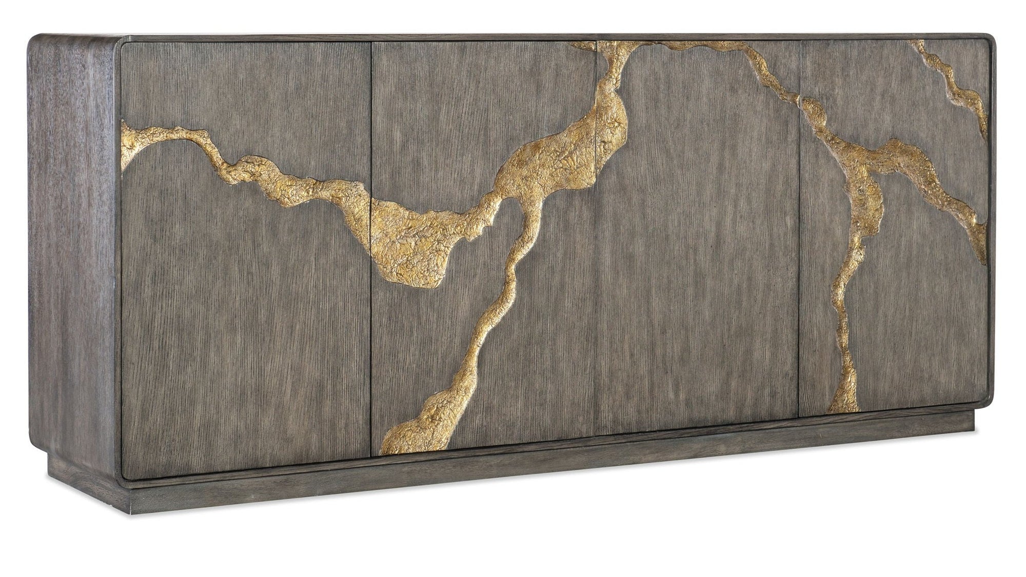 Melange - Fissured Entertainment Credenza - Dark Gray