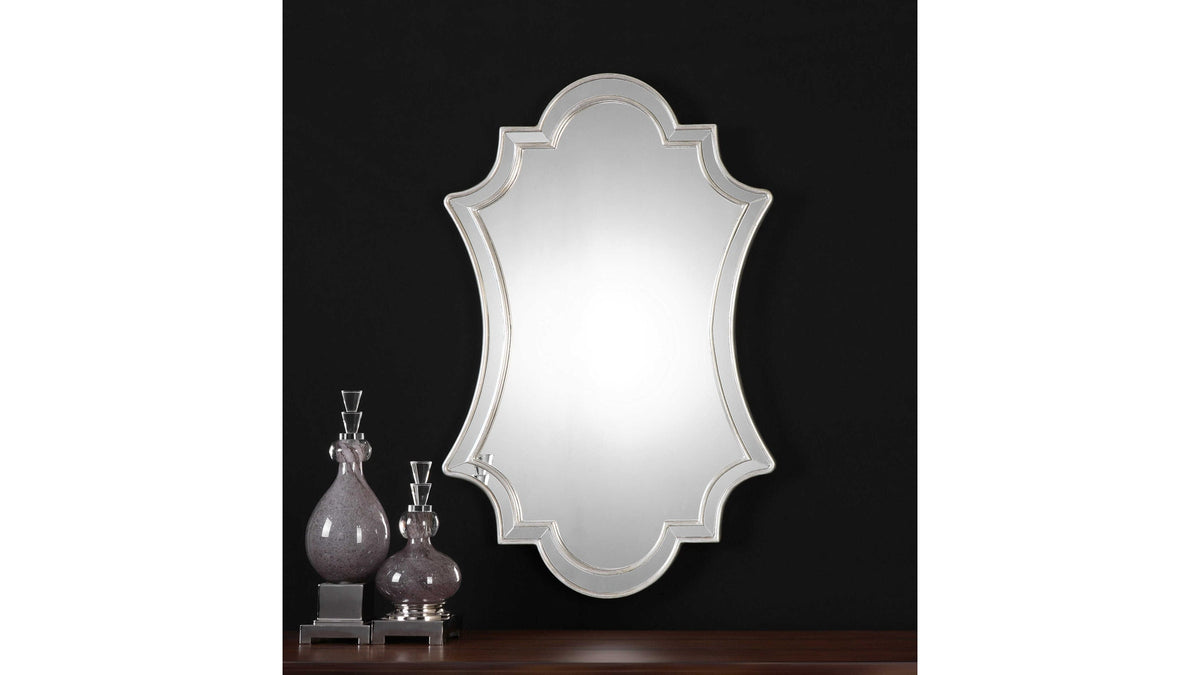 Elara - Wall Mirror - Antiqued Silver
