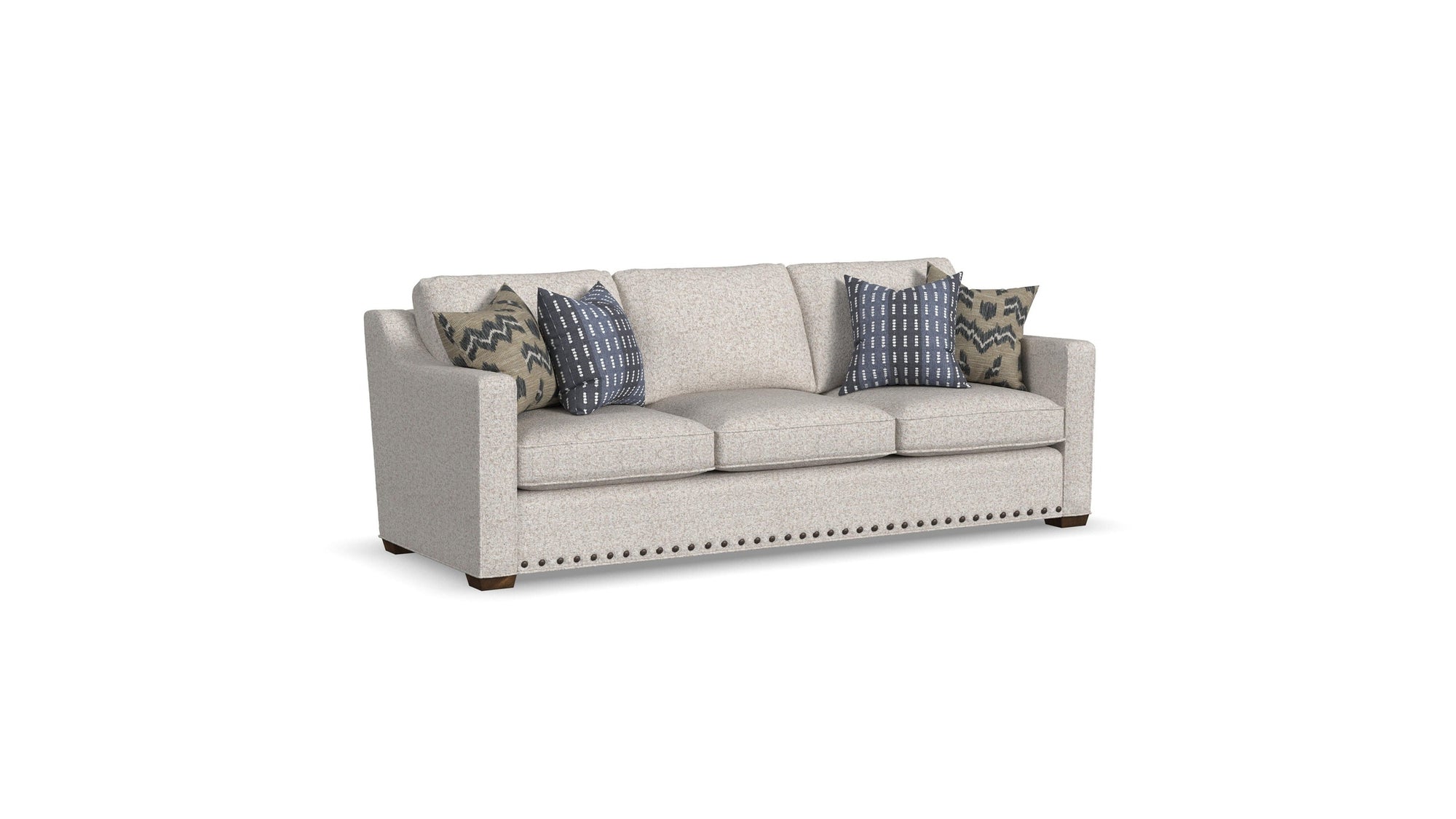 Milo - Fabric Sofa With Nailhead Trim