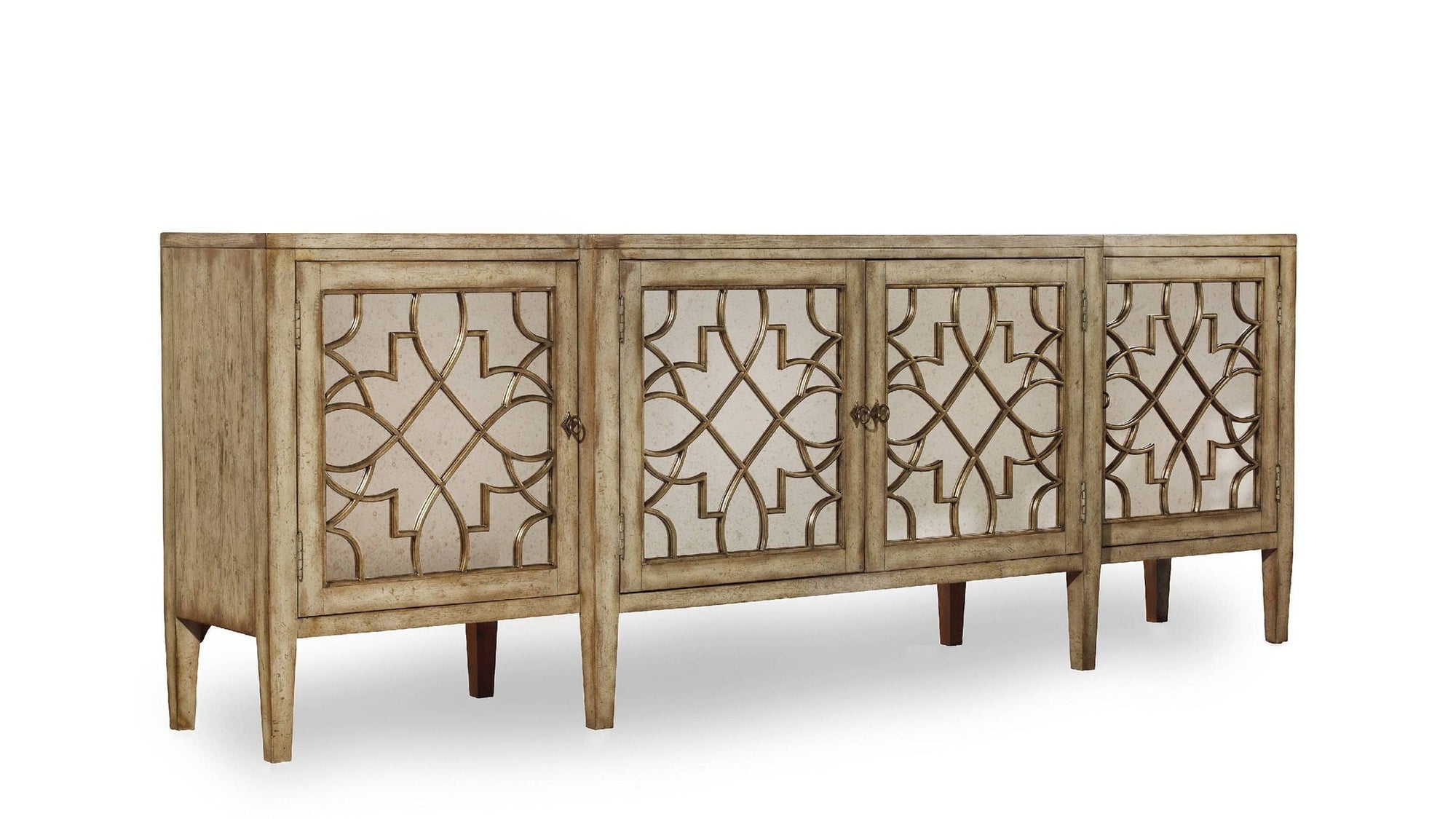 Sanctuary - Four-Door Mirrored Console Table