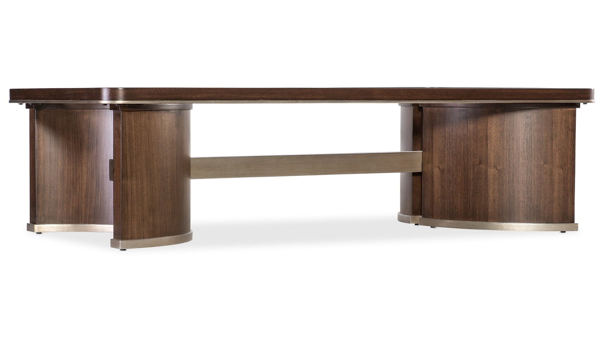 Melange - Contours Cocktail Table - Dark Brown