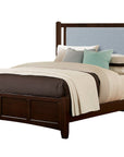 Bonanza - Ocean Blue Upholstered Bed With Mansion Footboard