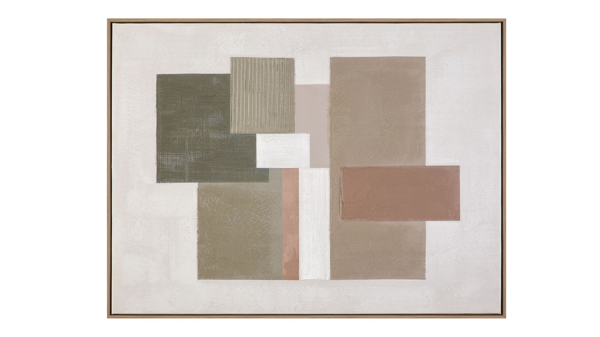Verdant Structure Framed Canvas - Brown