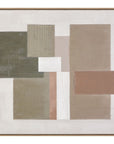 Verdant Structure Framed Canvas - Brown