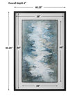 Lakeside Grande - Framed Abstract Print - Silver