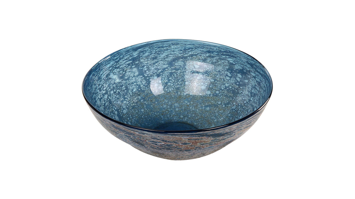 Genovesa - Aqua Glass Bowl - Blue