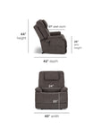 Zecliner Model 2+ - Power Lift Recliner With Power Headrest, Lumbar, Heat & Massage