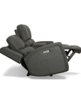 Linden - Power Reclining Loveseat With Console & Power Headrests & Lumbar