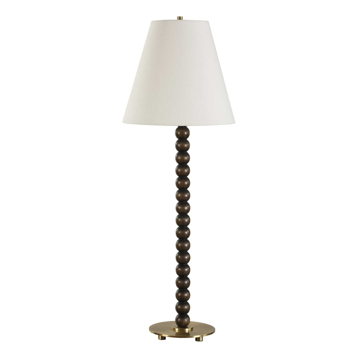 Gallus - Wood Spheres Table Lamp - Brown / Woodtone